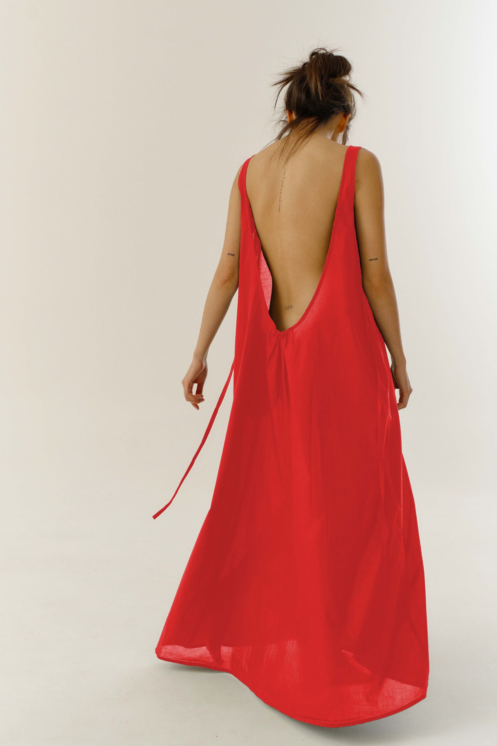 Red Open-back Dress (sample)
